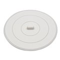 Danco Sink Stopper, Flat Suction, Rubber, White, For Universal Bathroom and Kitchen Sink 89042